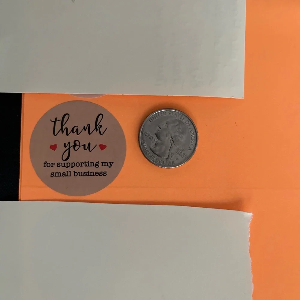 Thank You Stickers Roll, 500 labels, Great for resale, business shipping, 1.5”
